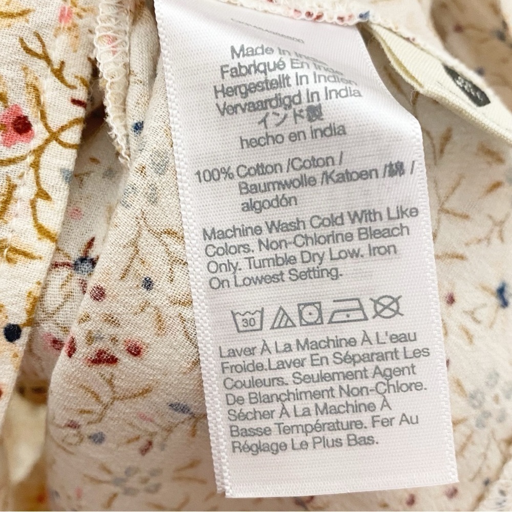 Madewell Crinkle Tie-Strap Ruffle-Hem Cover-Up Dress in Florentine Floral NF583 - Picture 7 of 8